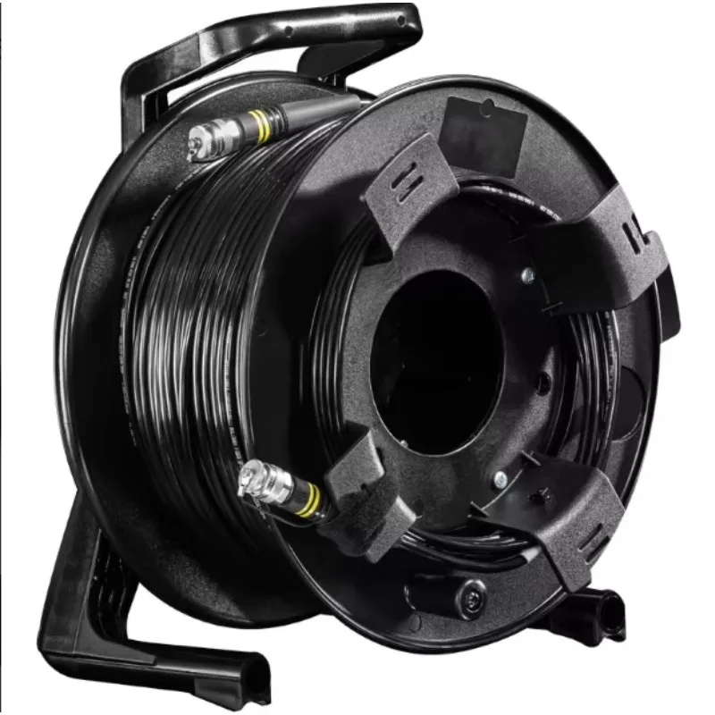 ODC Fibre Cable TPU 2Core SM Heavy Duty Optical Fibre Cable Armored 100m ODC-2 ODC-4 LC Connector on Drum for LED Live Events