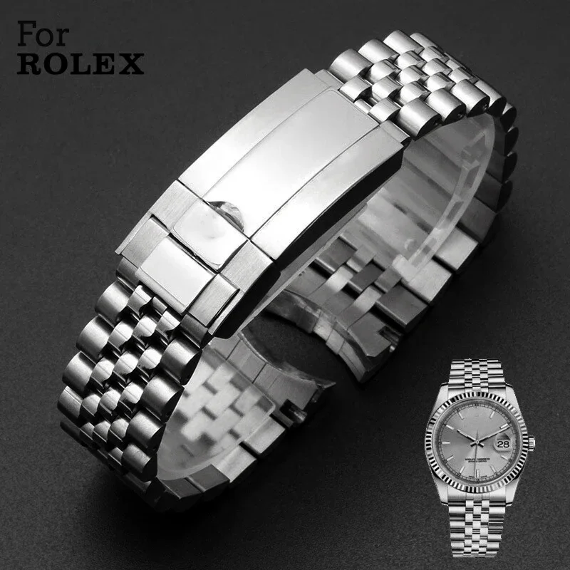 20mm Jubilee 904 Watchband For Rolex Oyster Perpetual Submariner Men Strap Luxury watch chain Mod Parts Replacement Accessories