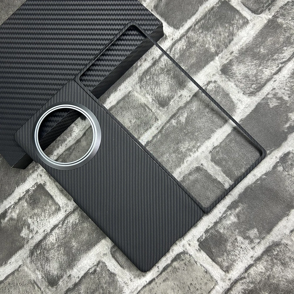 

Чехол для телефона Vivo X Fold 3 Pro из настоящего углеродного волокна, ультратонкий чехол из арамидного волокна для Vivo X Fold 3, роскошный чехол