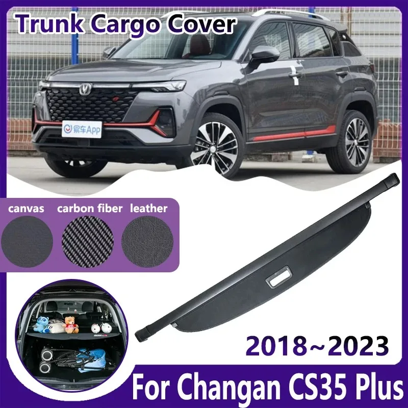 

Trunk Cargo Cover for Changan CS35 Plus Accessories 2018~2023 Car Trunk Curtain Security Luggage Mat Retractable Rear Boot Tray