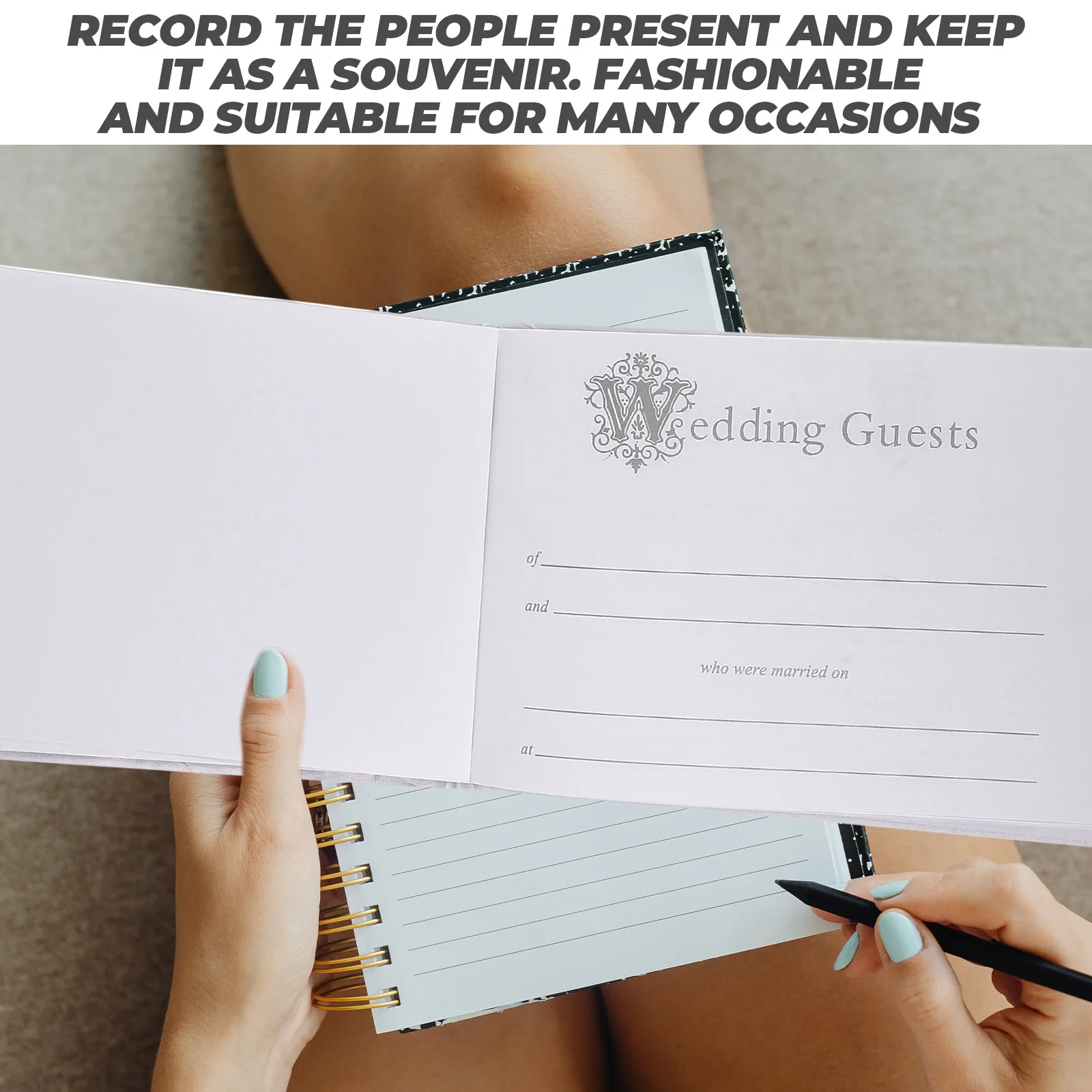 

Wedding Sign-in Book Elegant Wedding Guestbook for Reception Party Engagement Bridal Shower Guest Registry Guest Book