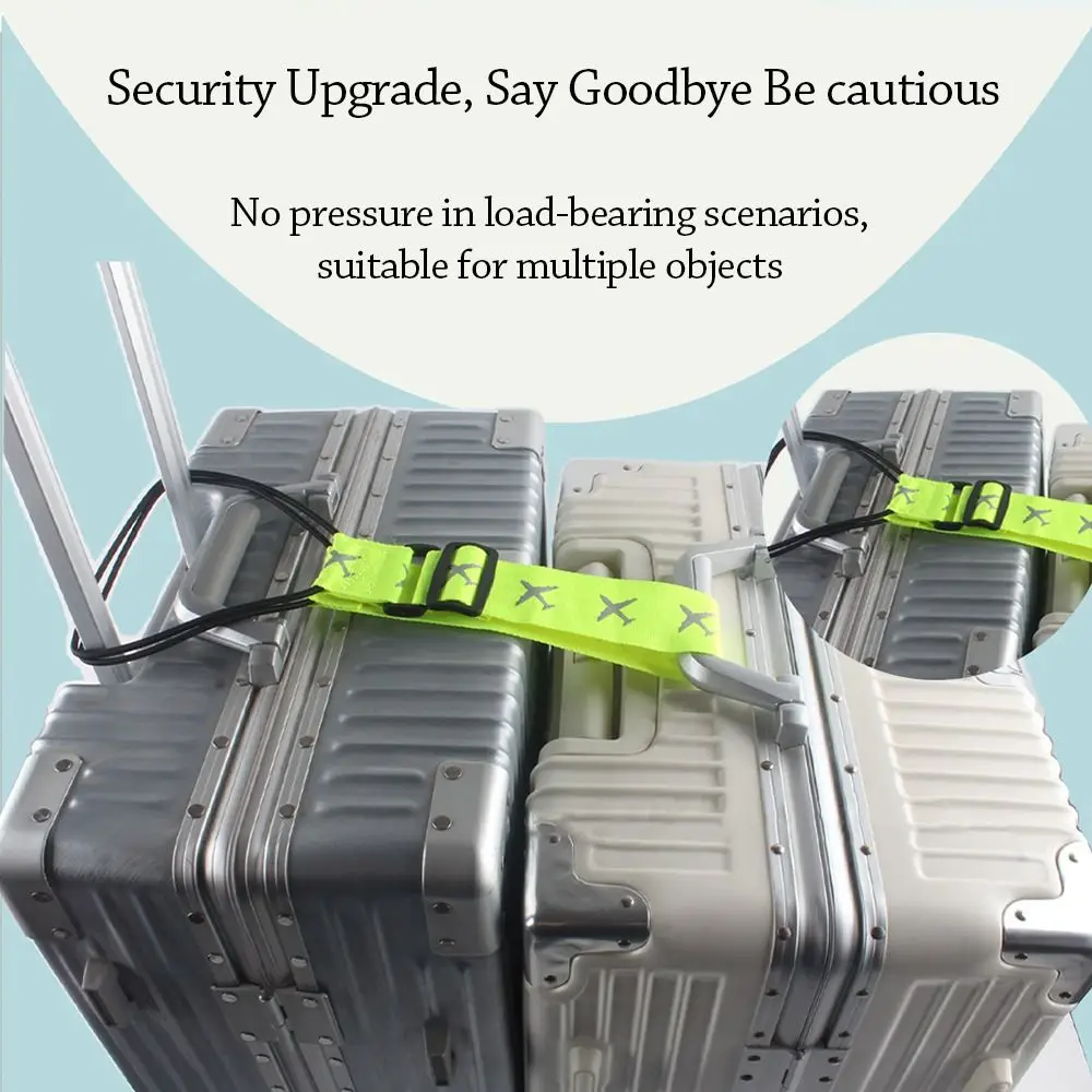 1/2 قطعة الأمتعة تنوعا حزام مطاط المحمولة قابل للتعديل الأمتعة موصل الأشرطة حقيبة سفر حزام ثابت