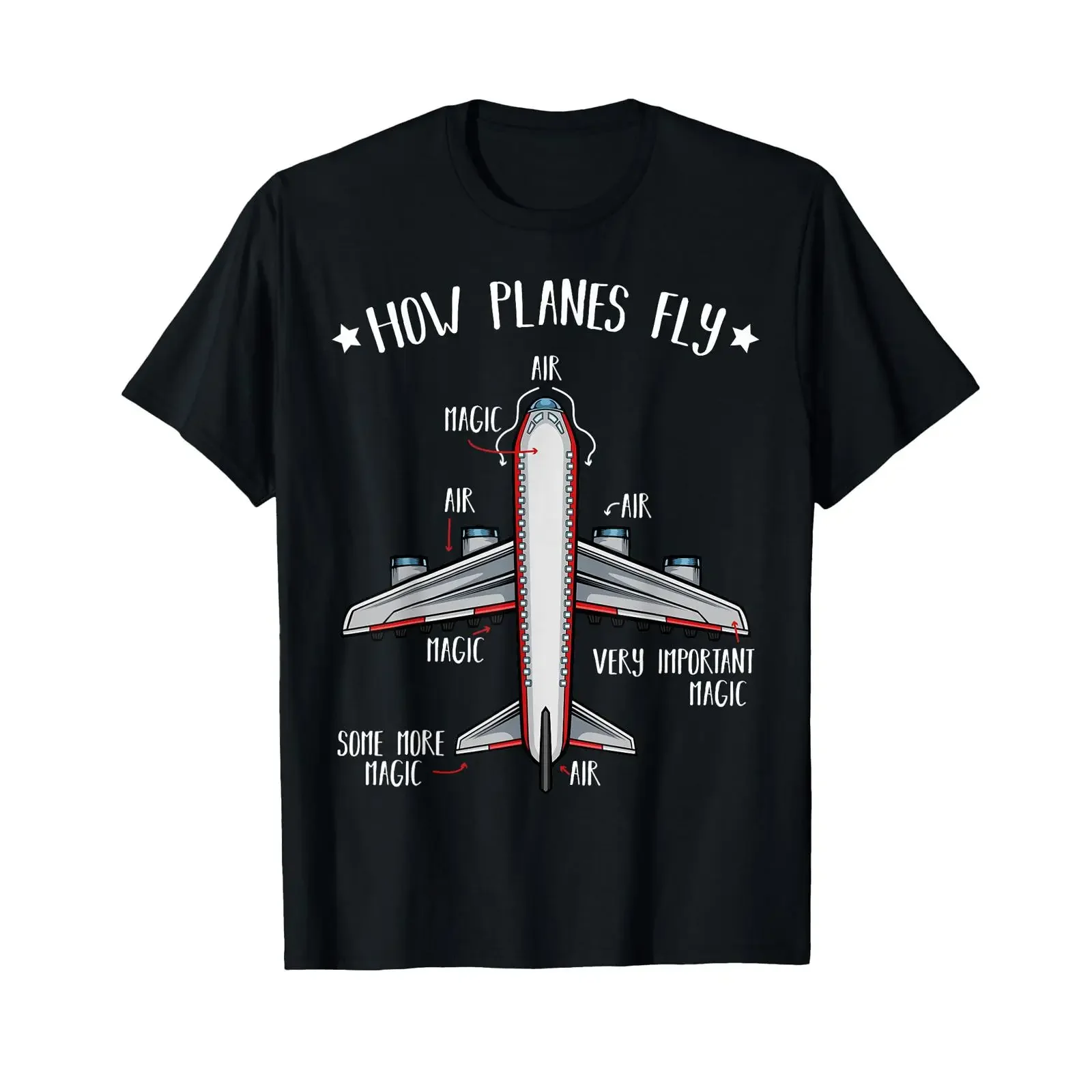How Planes Fly Aerospace Engineering Study Degree T Shirt vintage Washed streetwear Comfortable Stretched Stylish Slightly