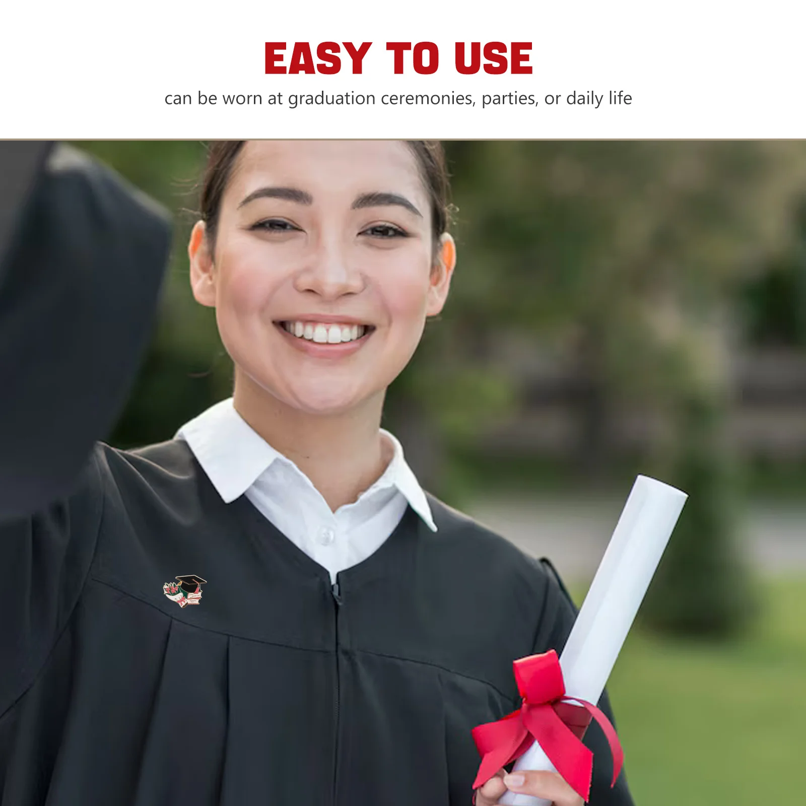 5 قطعة قبعة التخرج بروش دبوس شارة معدنية هدية لا تُنسى لموسم النجاح الأكاديمي زينة لوازم الحفلات #2