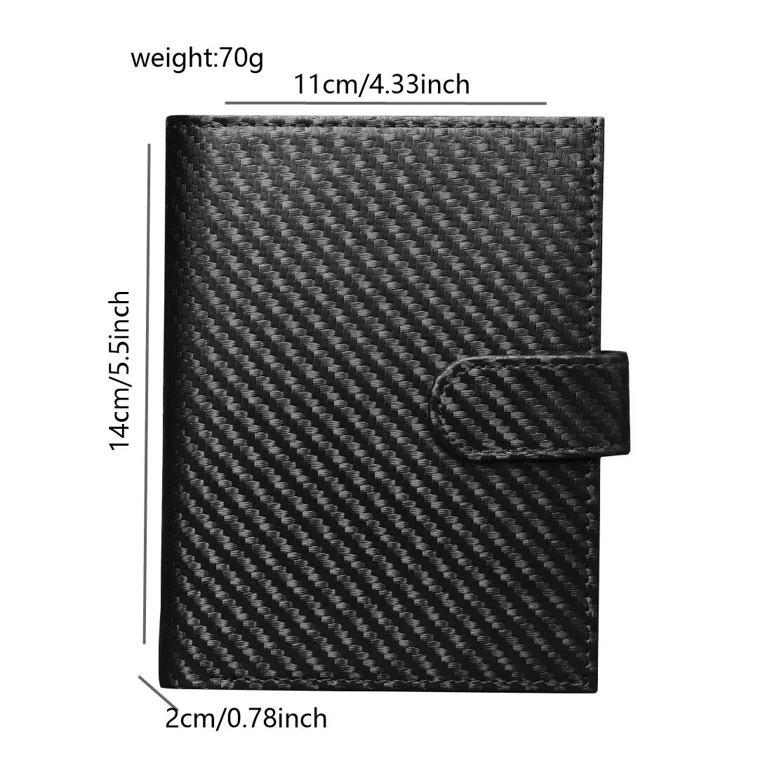 Carbon Fiber Men's Card Bag Wallet Passport Clip Passport Bag Multifunctional ID Bag