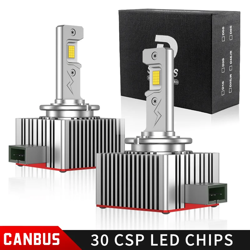 

2 шт. D1S D3S светодиодная лампа CANBUS для фар ксеноновая D2S D4S D5S D8S Led HID 300 Вт 40000LM 1:1 ксеноновая Plug&Play супер яркая авто лампа 12 В