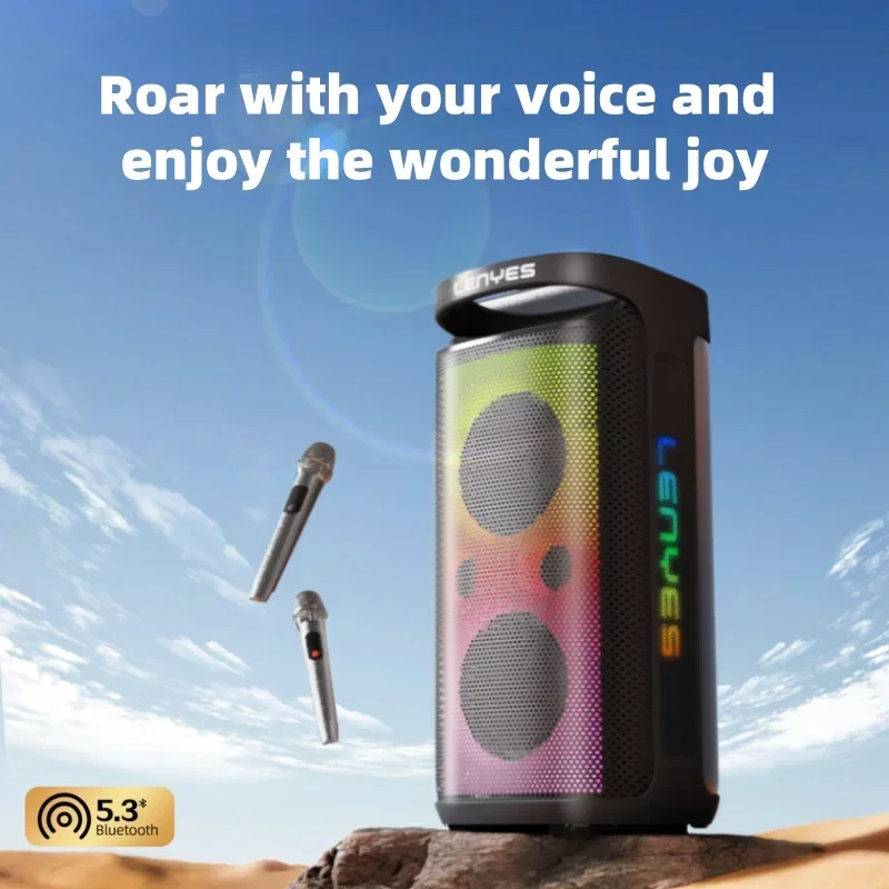 

Portable Bluetooth Karaoke Speaker Highpower 360W Subwoofer Panoramic Surroundsound Outdoor Ultra Long Endurance with Microphone