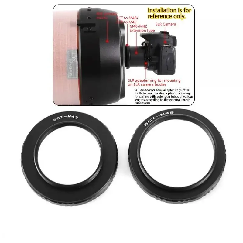 1PC SCT to M48/SCT to M42 Adapter Ring for SLR Camera Astronomical Photography M48/M42 External Thread Adapter Ring