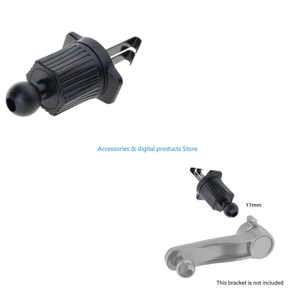 77JD Universal 17mm Car Vent Clip Base Not Shake Hook Design Easy Rotatable Installation Secure Mounting for Phone Holders