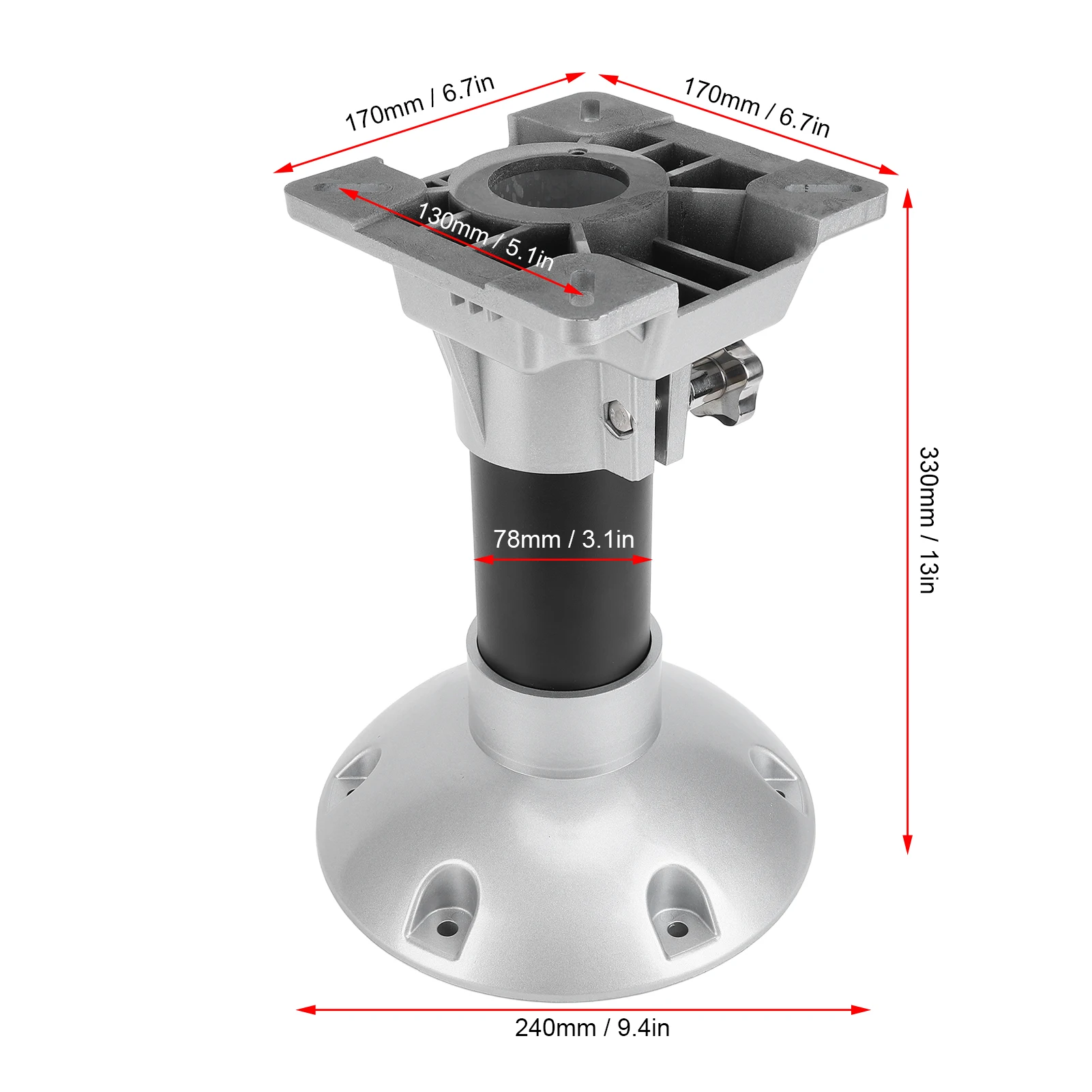 مقعد القارب الركيزة 330 مللي متر الارتفاع القابل للإزالة كرسي الكابتن الركيزة لليخوت قارب السفينة قارب الصيد العائمة حوض سطح السفينة