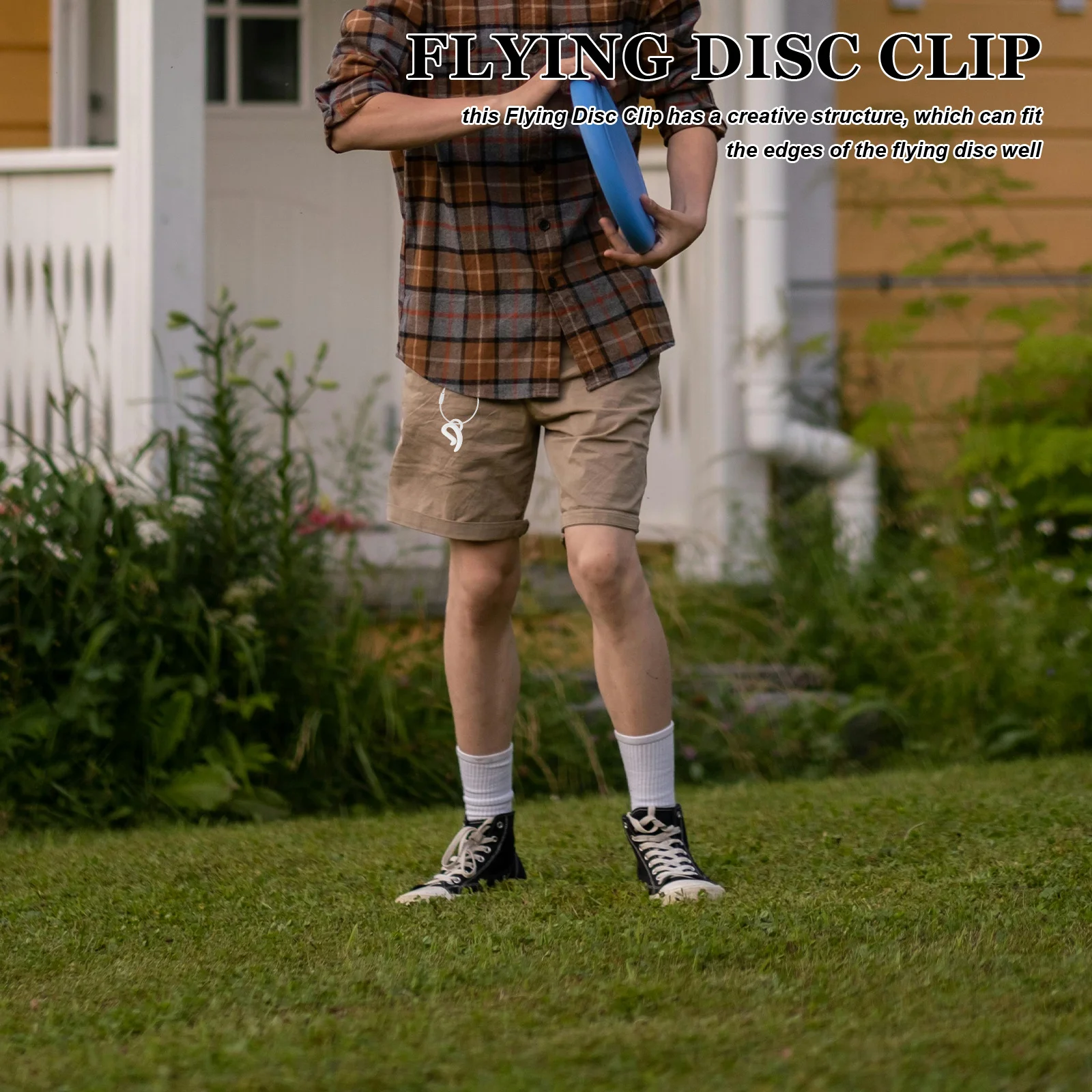 

2Pcs Flying Disc Clip Portable Durable Plastic Clamp Lightweight Compact Carrying Holder for Outdoor Sports Flying Disc Clamp