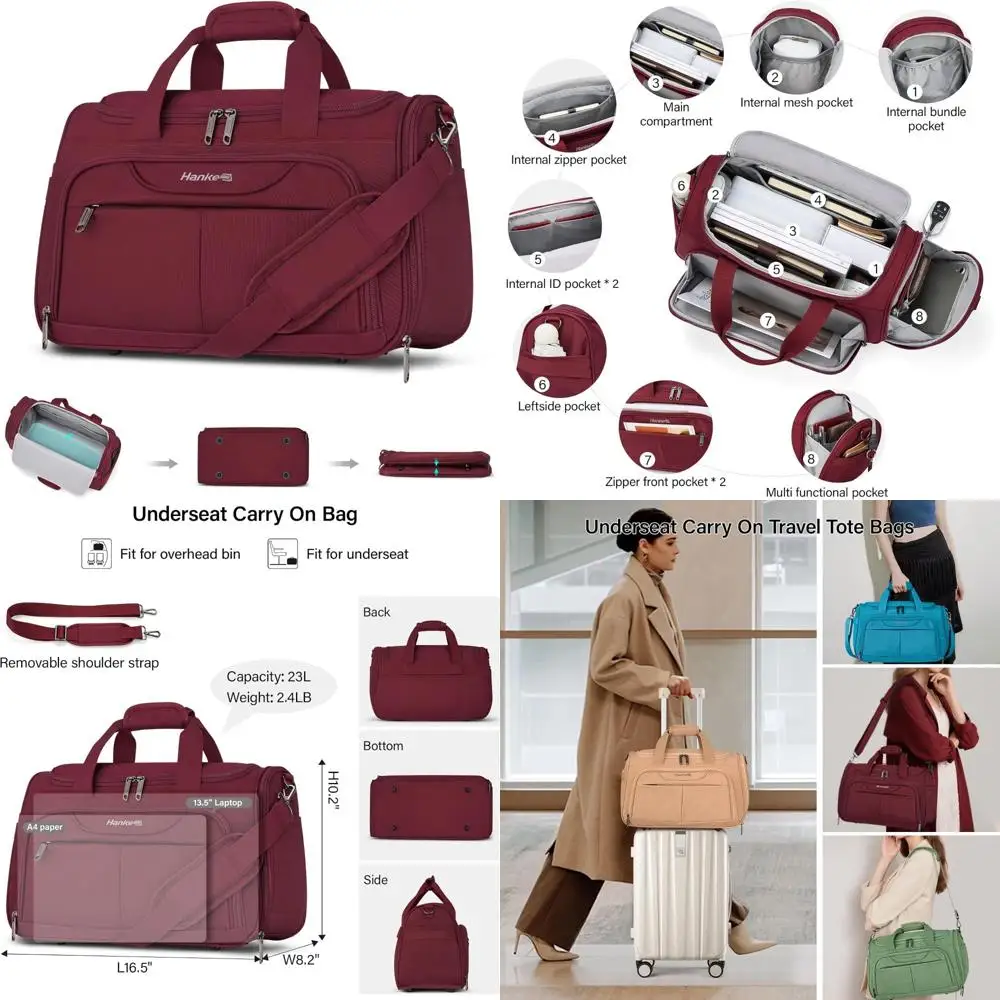 

Складные легкие женские дорожные сумки, ручная кладь для личных предметов для эффективной упаковки, компактный и портативный дорожный аксессуар