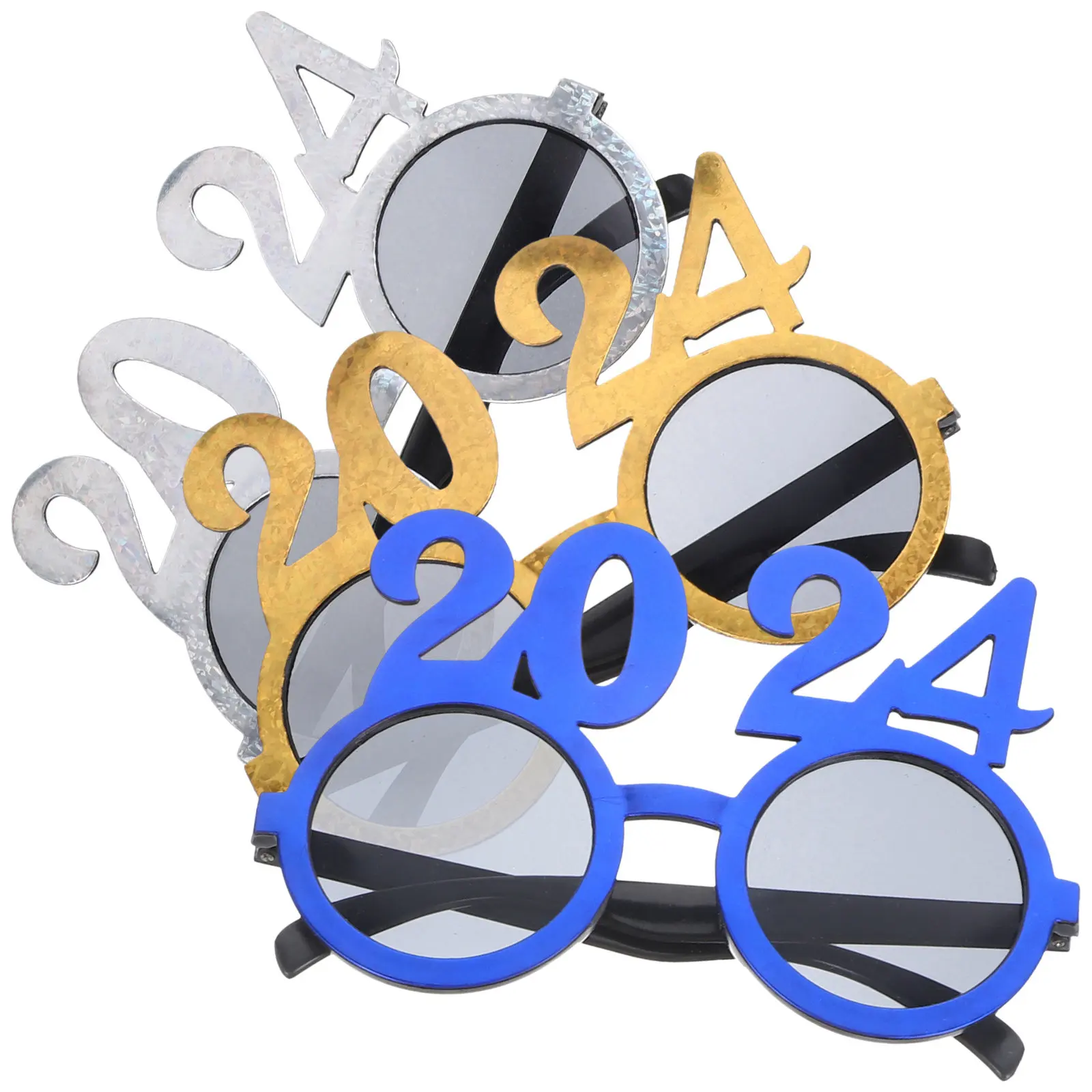 

3Pcs Glasses Funny Number Eyewear Photo Props New Year Festival Party Supplies Funny Dancing Glasses