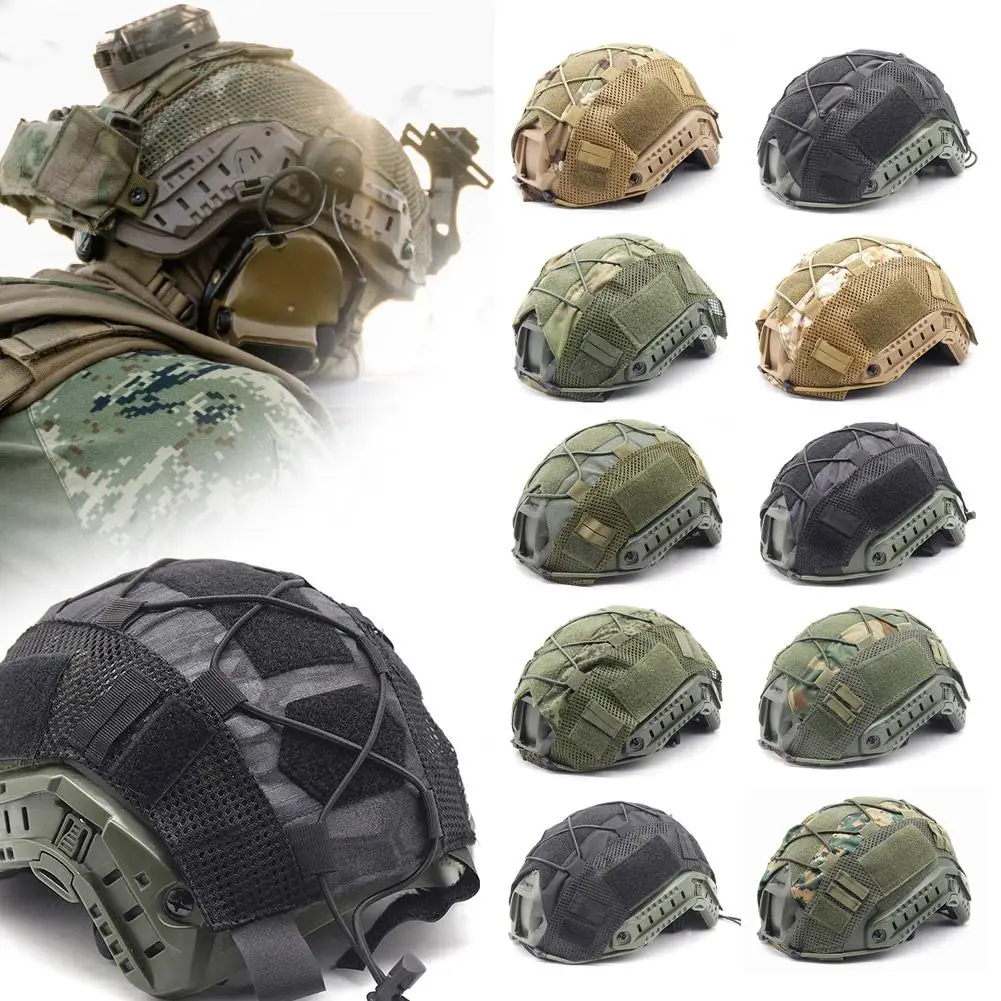 

Outdoors Tactical Helmet Cloth Helmet Cover Elastic Helmet PJ Helmet Cover Cloth Cover MH Helmet BJ Helmet Camouflage Tacti R0G9