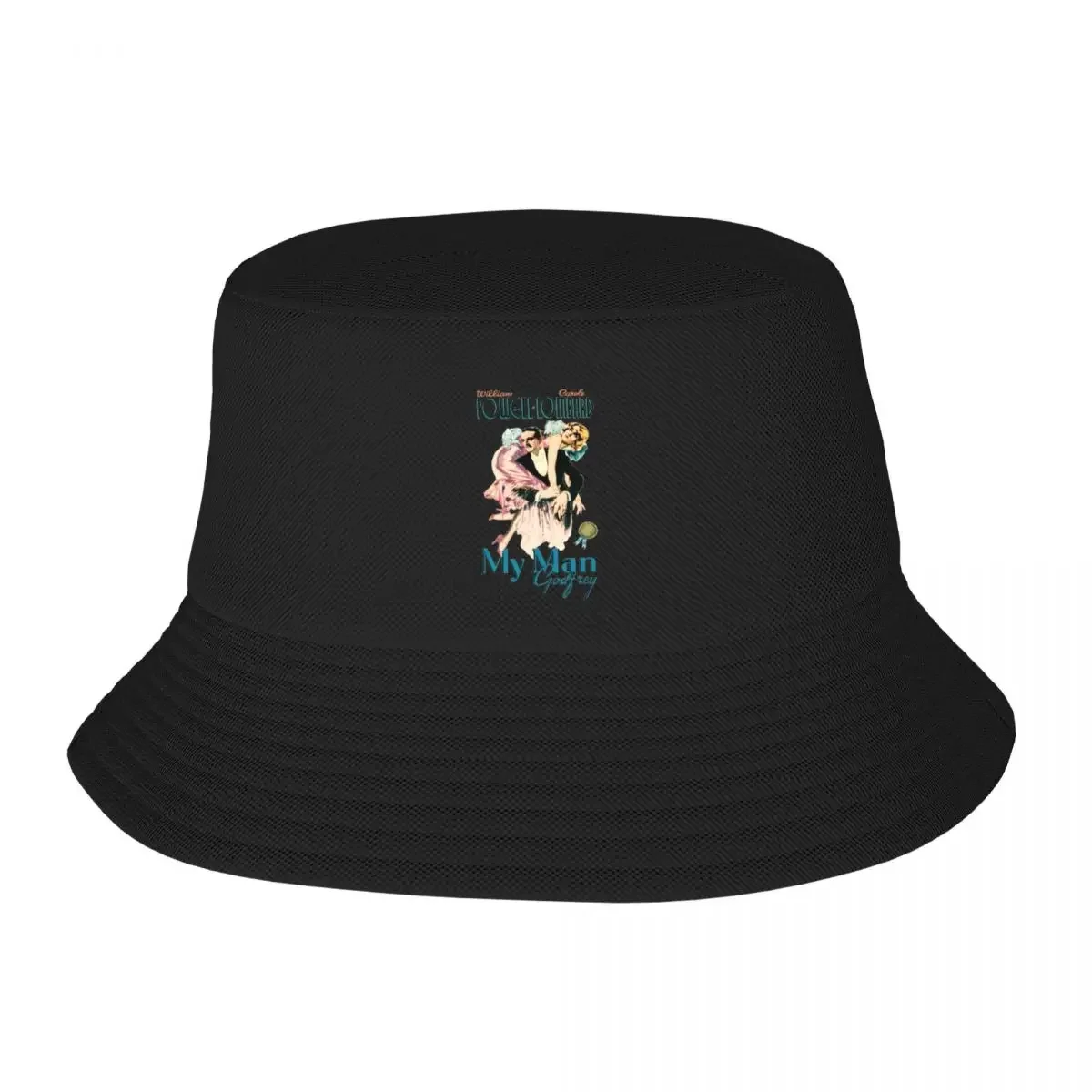 My Man Godfrey Movie Poster Bucket Hat custom Hat Cosplay summer hat Men's Hats Women's