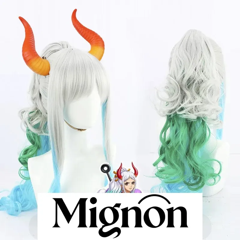 야마토 코스프레 가발 멀티 컬러 그라데이션 네 황제 카이도 크루