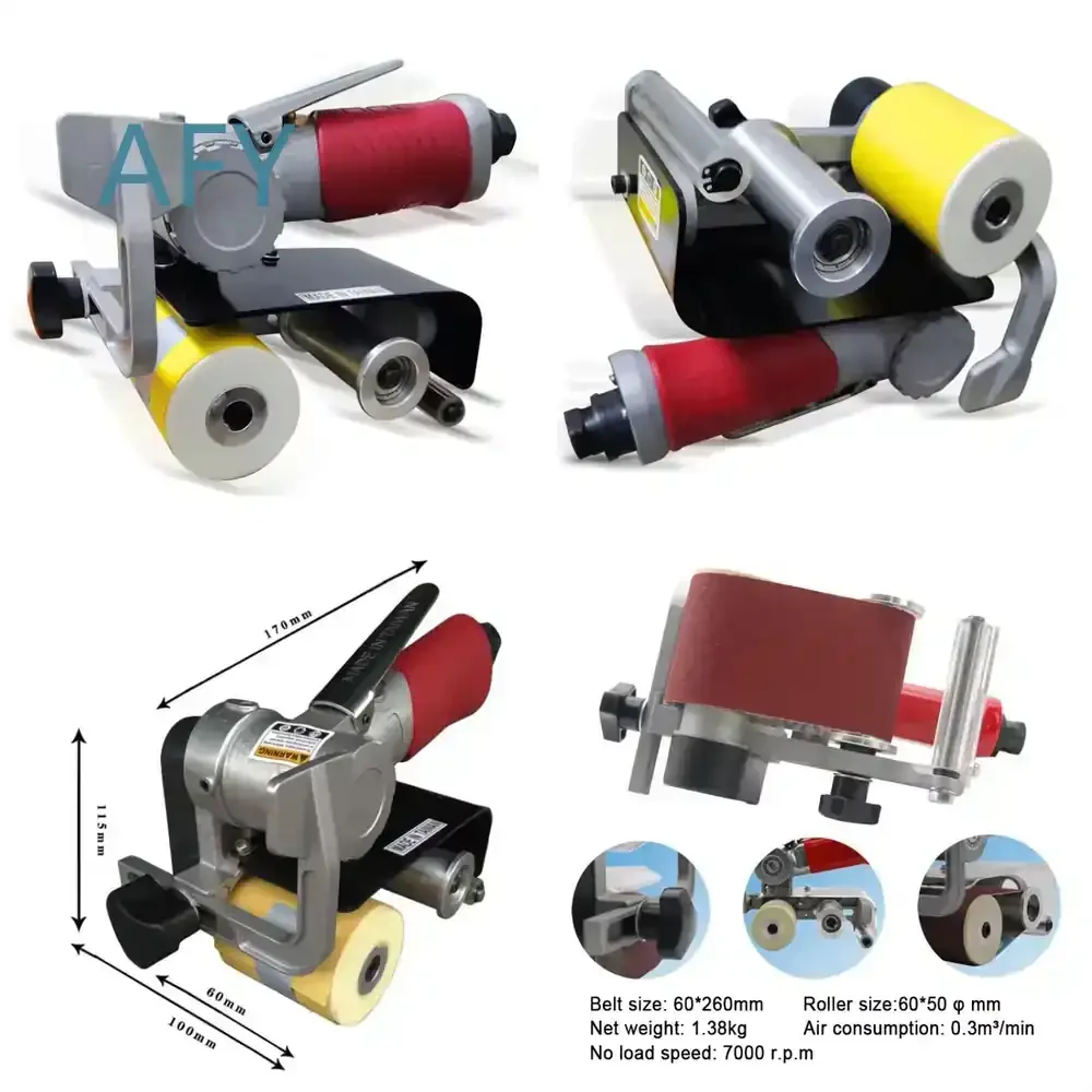 AiXTHM Tank Pneumatic Belt Sander 60 x 260mm for Air Belt Sander for Sanding Belts for Polishing Machine for Portable Metal
