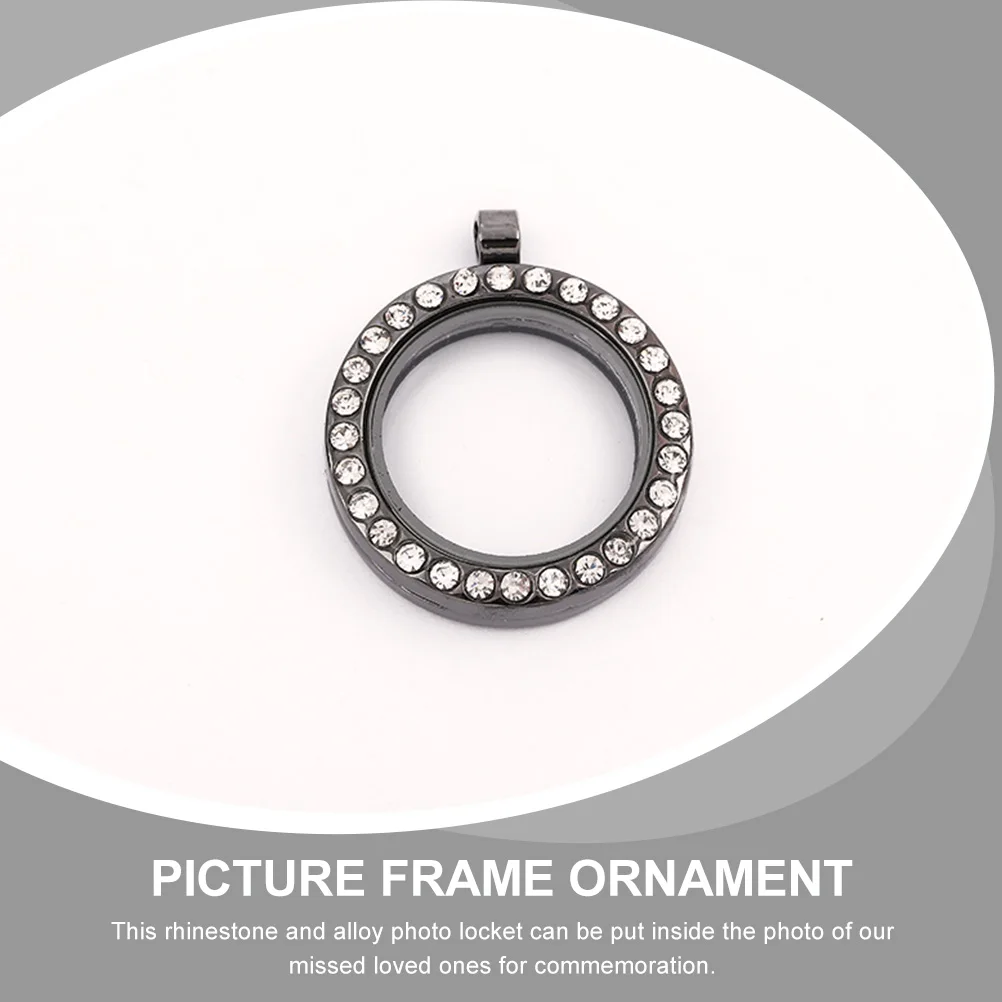 4Pcs Alloy Glass Rhinestone Bezel Photo Pendant Charms Openable Locket With Picture Frame For Necklace Bracelet Jewelry Decor