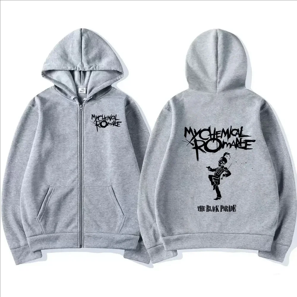 My Chemical Romance Mcr Dead Толстовка на молнии для мужчин и женщин Повседневная свободная модная толстовка на молнии Мужская мода Топы с длинными рукавами