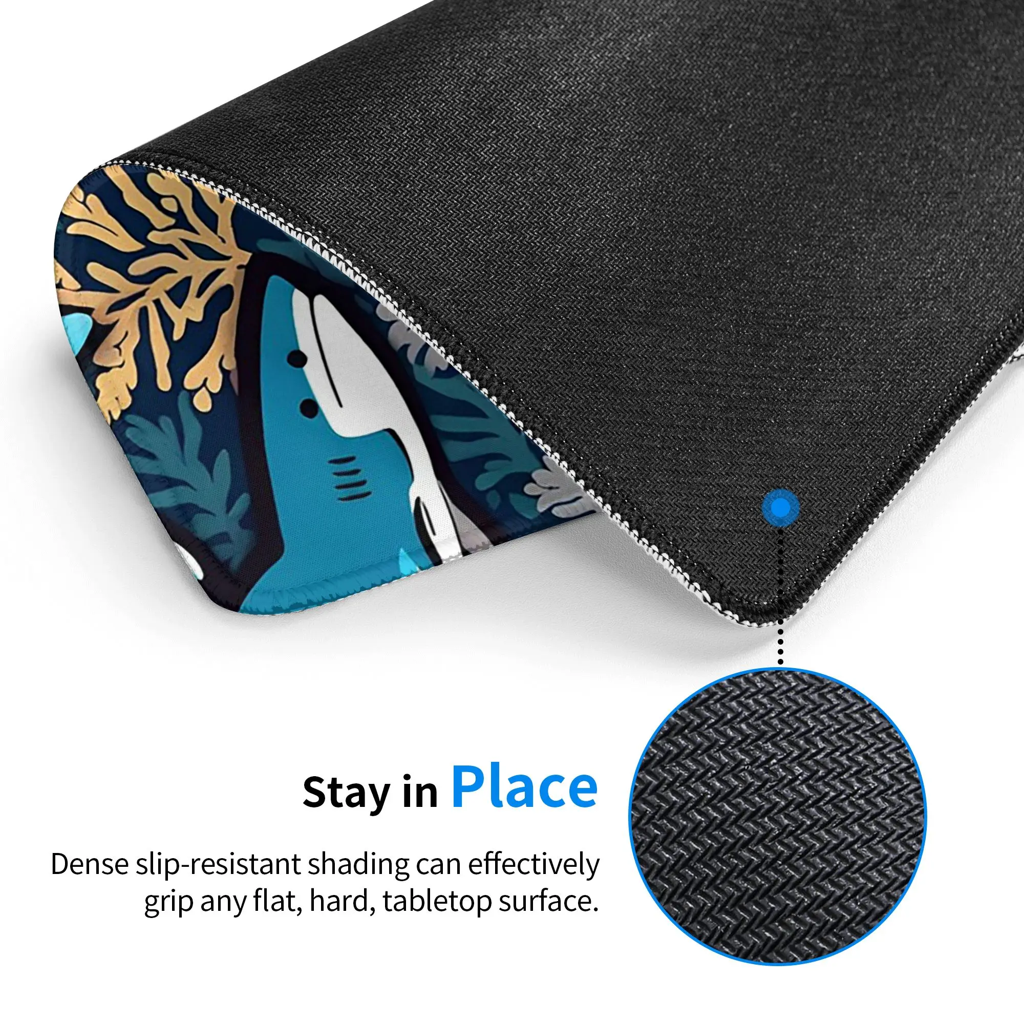 Shark Group Fish And Aquatic Plants Mouse Pad Computer Keyboard Mouse Mat Gamer PC Laptop Desk Mat Office Table Mats