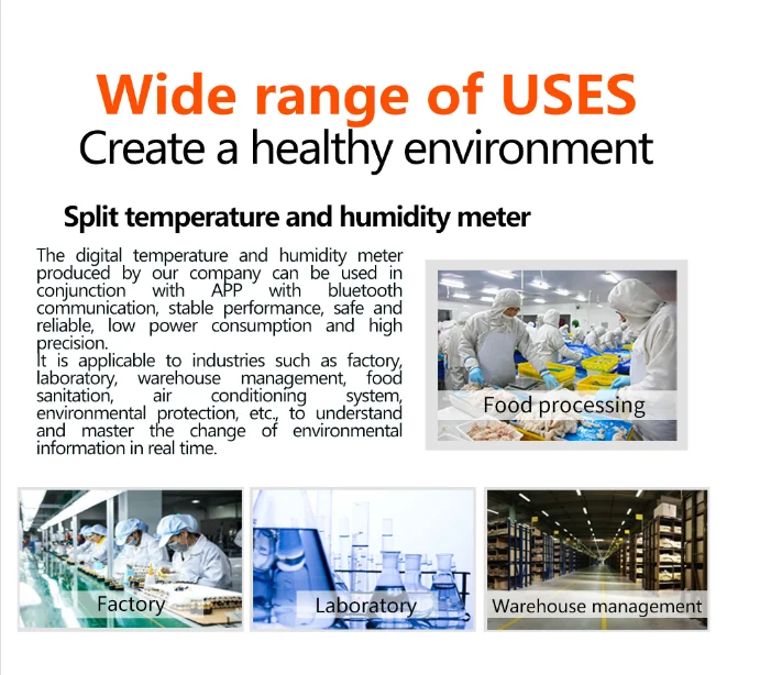 Humidity Temperature Meter with Large LCD Dual Display Digital Hygrometer GM1361