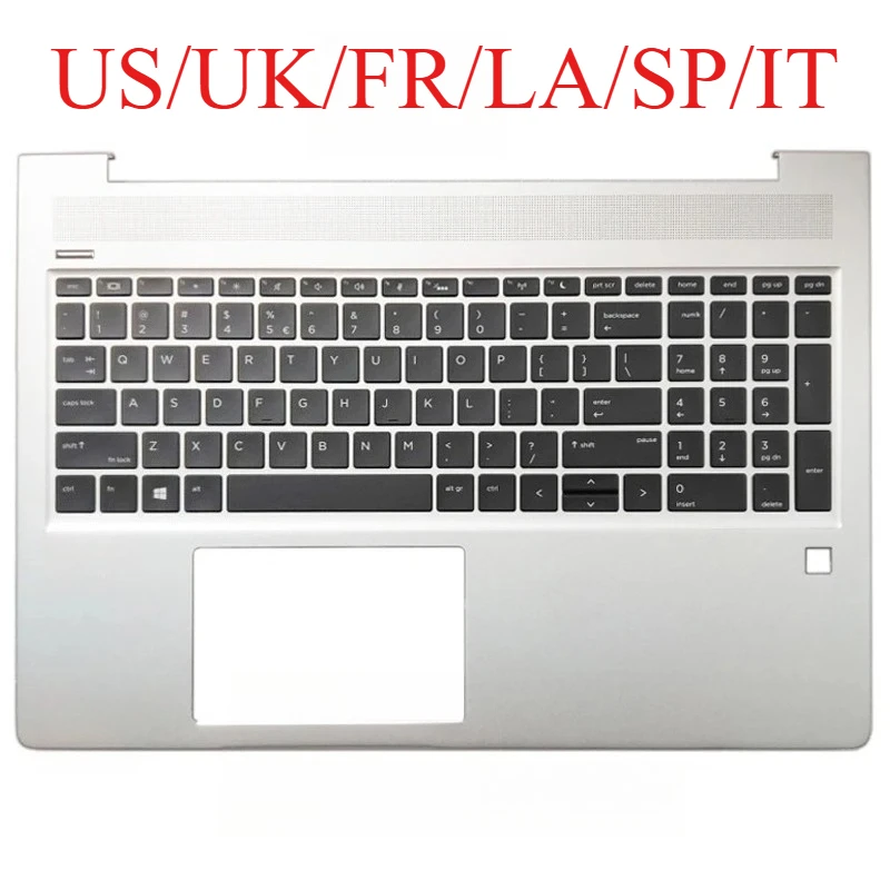 

For HP Probook 450 G6 G7 455R X8K ZHAN66 15 G2 G3 US/UK/FR/LA/SP/IT Keyboard Cover palm rest case shell