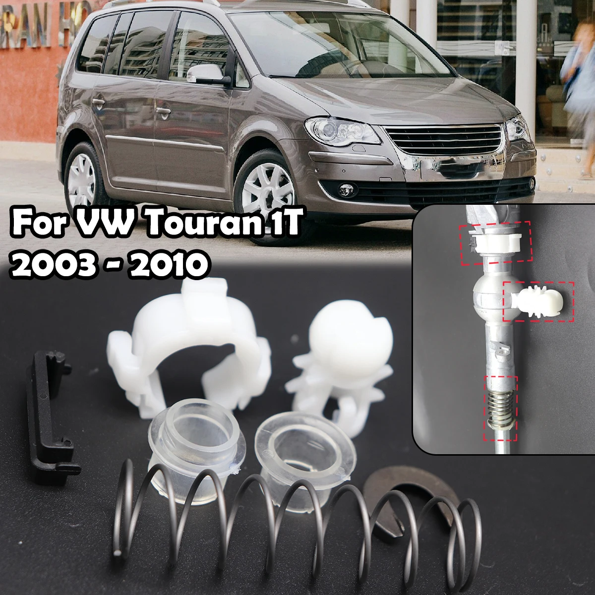 

Gear Shifter Selector Lever Shaft Gear Stick Spring Bushing For VW Touran 1T 2003-10 Manual Shift Issue Fix Linkage End Rebuild