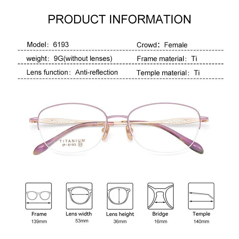 EYORA خفيفة التيتانيوم النقي البيضاوي نظارات للقراءة قصر النظر نظارات مد البصر مكافحة الضوء الأزرق النظارات التقدمية اللونية