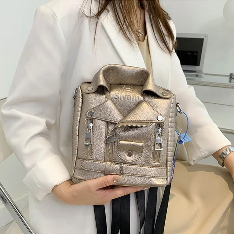 Fashion Lapel Petite Suits Crossbody Bags Brand Women Handbag Designer Shoulder Bag Punk Style Females Luxury Crossbody Backpack