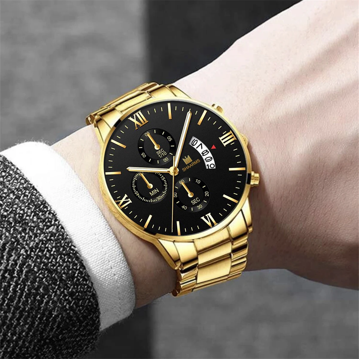 مجموعة ساعات مخصصة مكونة من 12 قطعة للرجال، هدية عيد ميلاد للارتداء اليومي