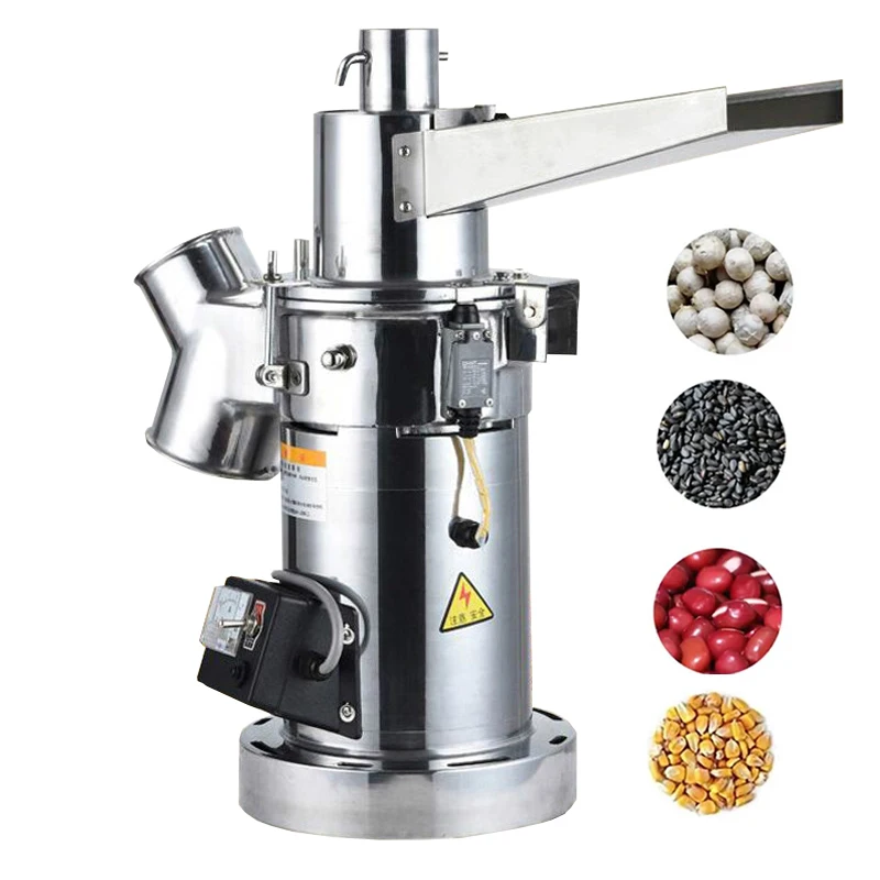 

Commercial Grain Grinder High Speed Cereals Medicinal Materials Spices Powder Crusher Stainless Steel Grinding Machine 2500W