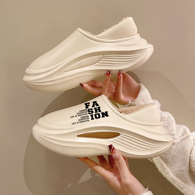 Зимние плюшевые домашние сандалии унисекс для мужчин и женщин, пара, оригинальная домашняя обувь на плоской подошве, мягкая модная нескользящая обувь высокого качества для спальни