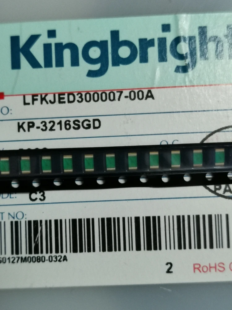 

50 шт./KP-3216SGD Тайвань 1206 зеленый и яркий светодиод, оригинальный, подлинный