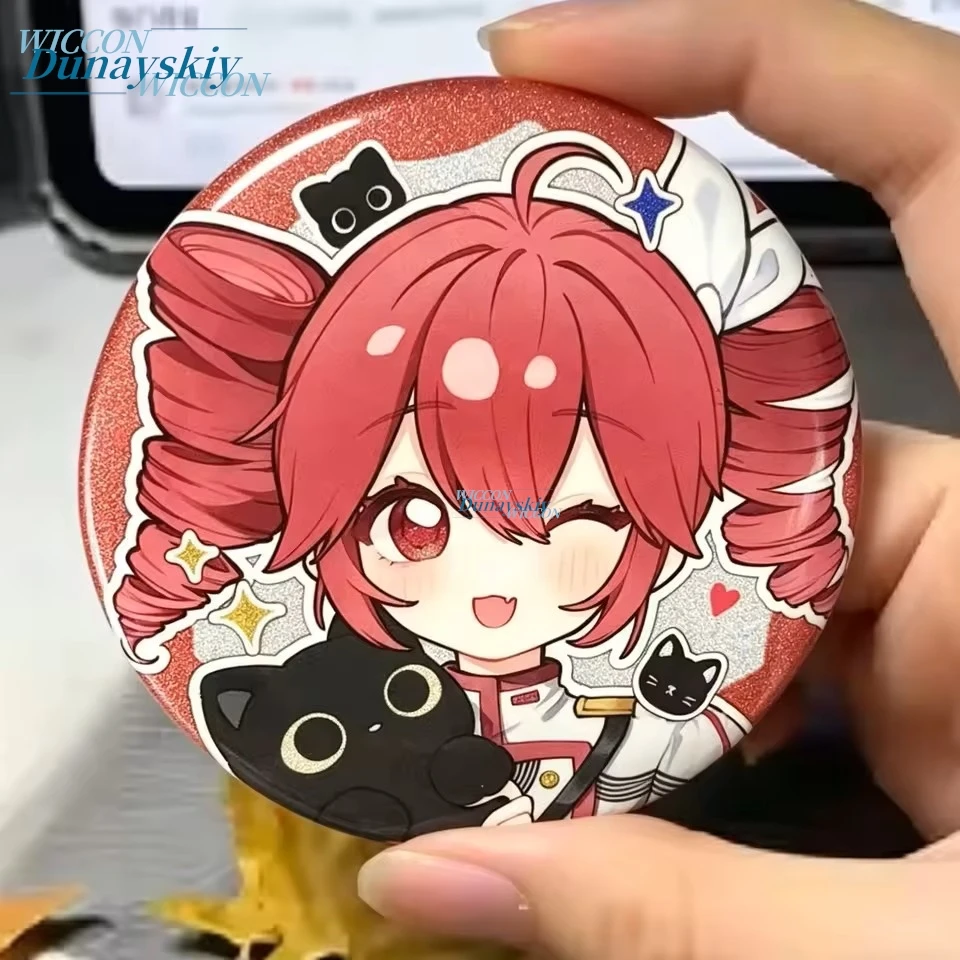 Kasane Teto 0401 Badge Virtual Singer Teto 58mm Anime Kasane Teto Cosplay COSTUME Badge Pin SPTE Tinplate Brooch Prop Xmas Gift