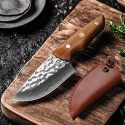Damascus Steel Kitchen Knvies Meat Cleaver Chef Knife Steak Barbecue Knife Tang Full Fish Knife Slicing Boning Cooking Tools