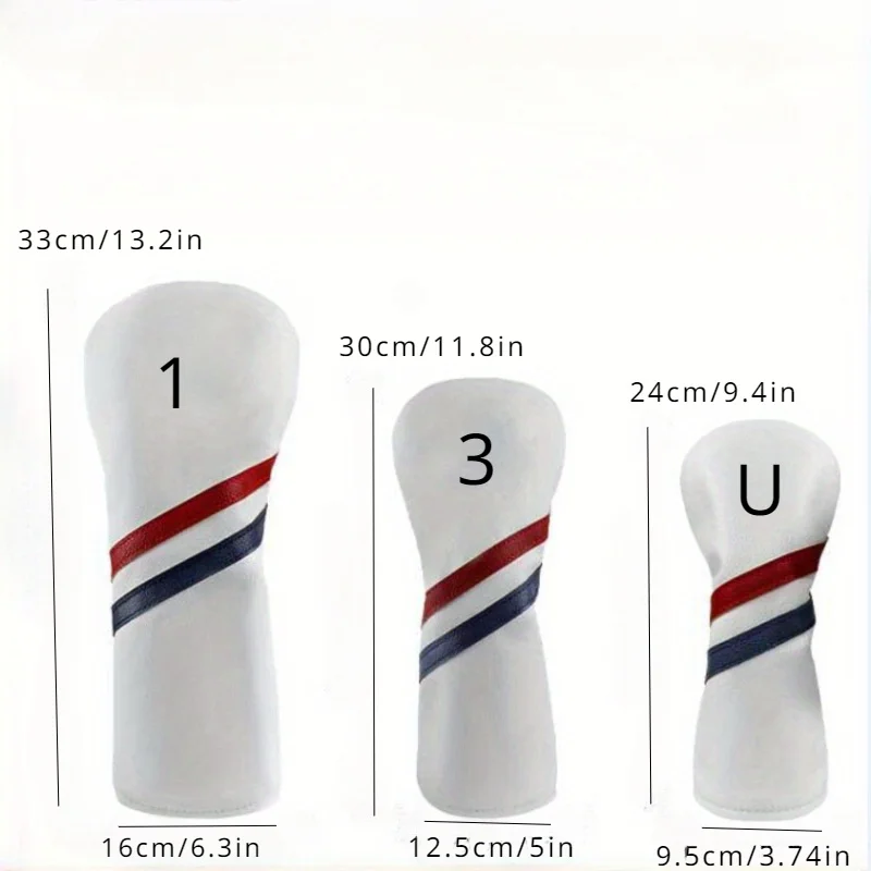 1/4pc Golf Club Cover, Number Print Golf Club Cover, Waterproof PU Club Protective Cover