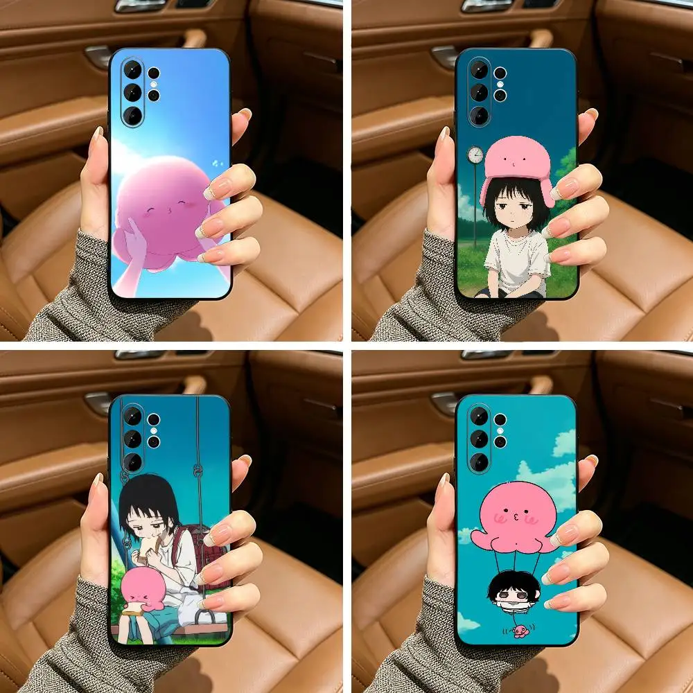 Cute Takopis O-Original S-Sin-tos Black Soft Silicone Phone Case for Samsung Ultra S25, S24, S21, S22, S23, S30, Plus, FE, Lite