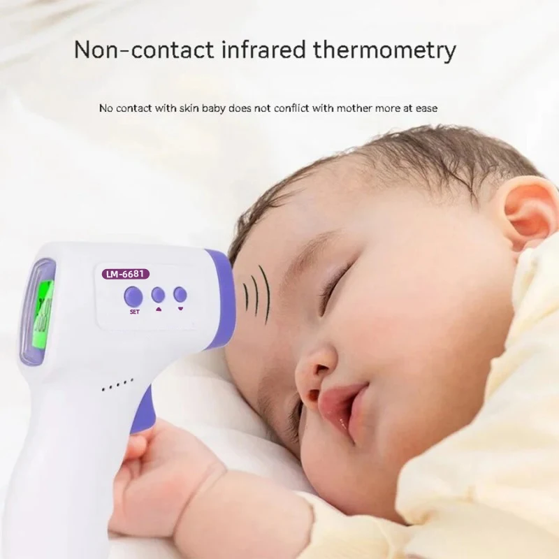 JUSTLANG Backlit Forehead Digital Thermometer Infrared Medical Thermometer Body Temperature Fever for Baby Adults