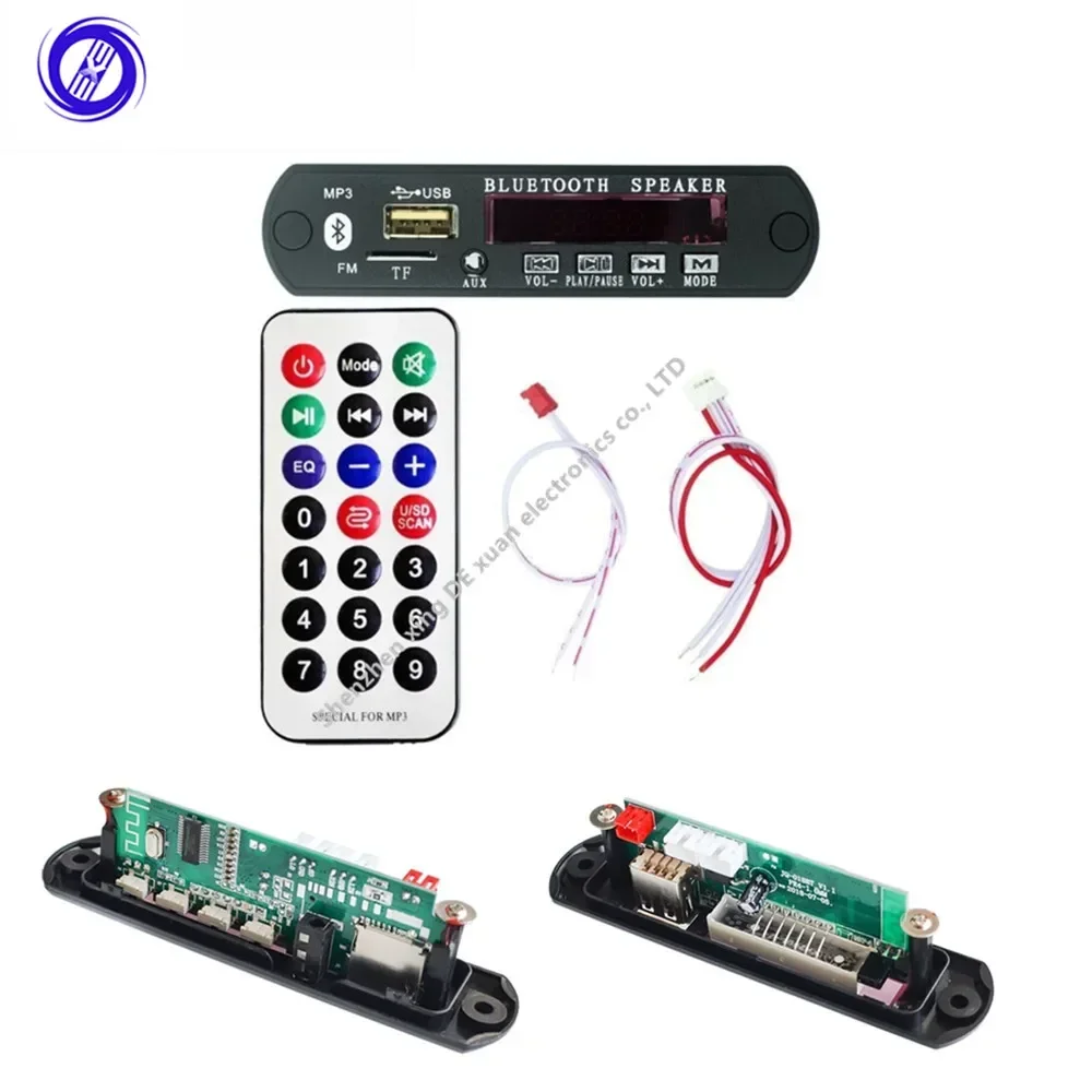 10Set Standard Wireless For Bluetooth 12V MP3 WMA Decoder Board Audio Module TF USB Radio For Car