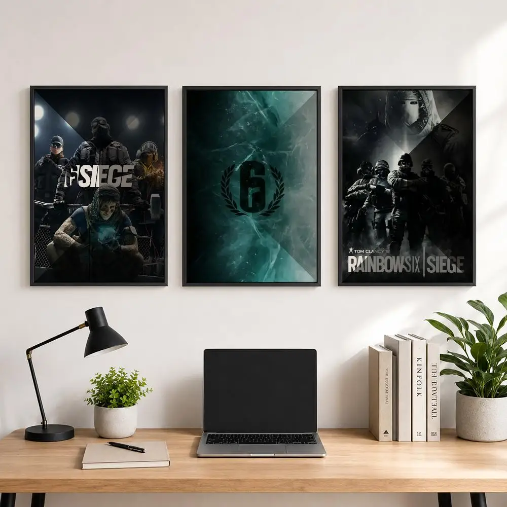 Game R-Rainbow S-Six S-Siege Poster Poster Large Unframed Wall Art Modern Minimalist Decor Print for Living Room Home