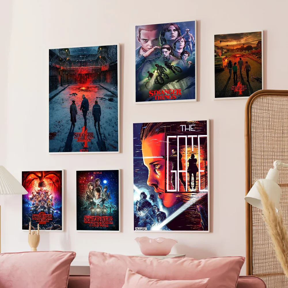 S-Stranger T-Things Movie Classic Movie Posters Vintage Room Bar Cafe Decor Nordic Home Decor