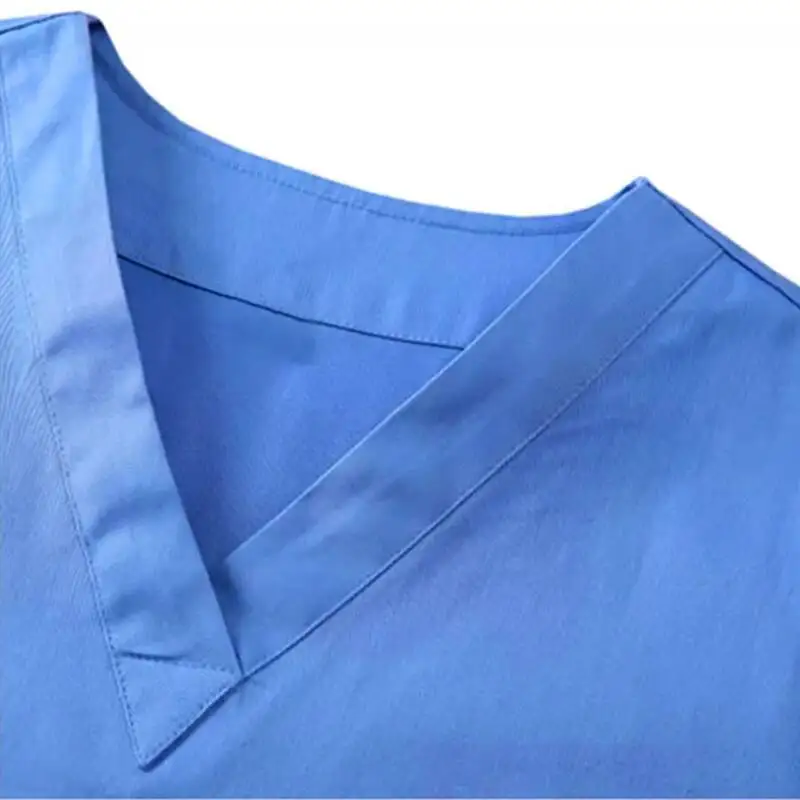 New Pure Cotton Women Men Surgical Gown Medical Dentista Uniforms Nurse Clinico Accessories For Work Suit Colors Top And Pants