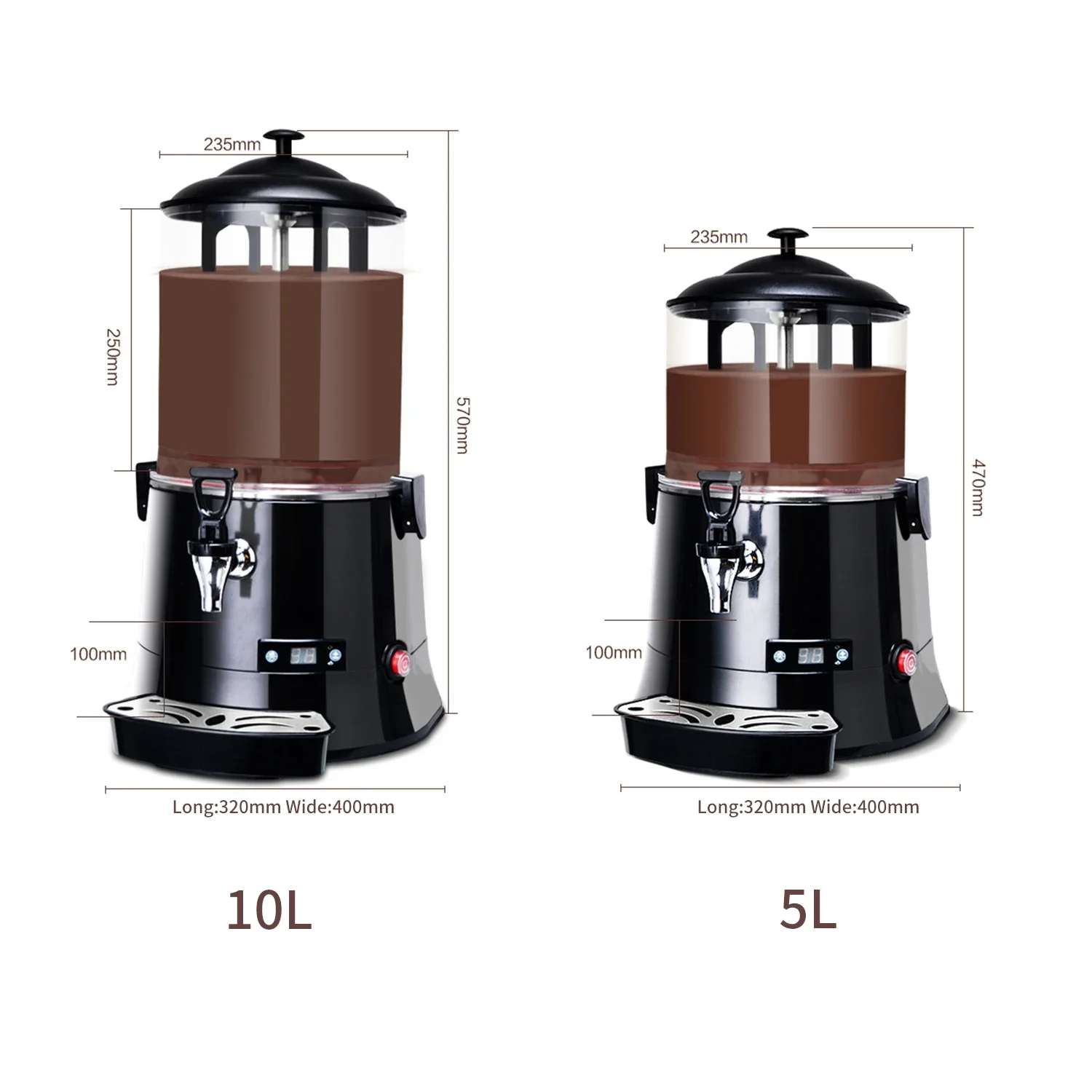 Commercial 10 Liter Hot Chocolate Dispenser New Water-Based Milk Drink Dispenser