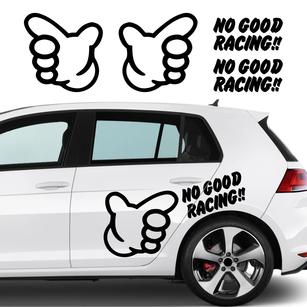 Universal No Good Racing Car Body Side Sticker DIY JDM Cartoon Hand Vinyl Graphics Decal Auto Decoration Tuning Accessories