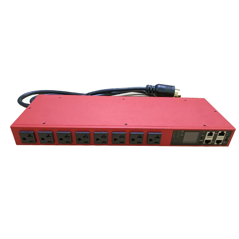 الرف الذكي مقياس L5-20P الأمريكي - وحدة PDU المثبتة، Snmp، TCP. شاشة Telnet 485modbus، الاختبار والتحكم #2