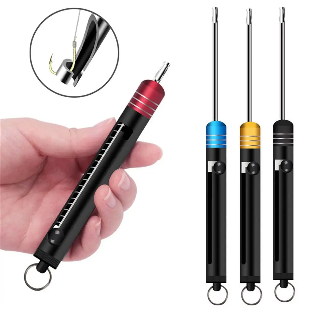 1Pcs Retractable Fish Unhook Extractor Detacher Hook Remover Disgorger Knot Picker Tier Aluminum Safety Portable Fishing Tools