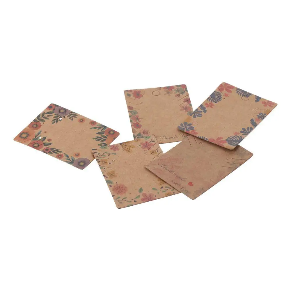 Flower Patterns Flower Patterns Display Cards Card Paper Brown Jewelry Display Cards Cardboard Display Hanging Cards