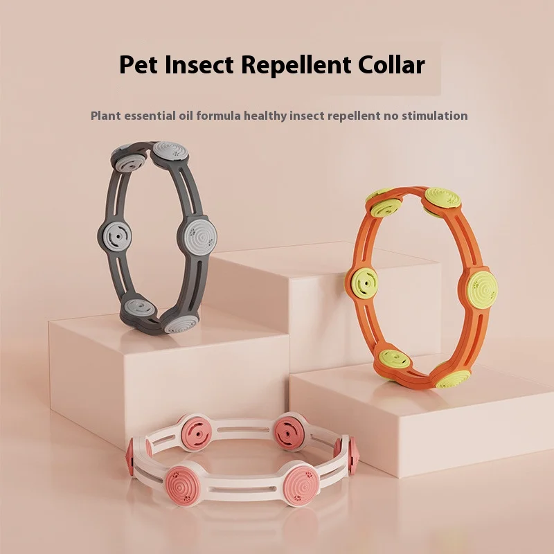 Dog deworming Collar Pink, Natural Flea Repellent for Dogs, Tick Collars for Dogs, Dog Flea Collars,Suitable for Medium Dogs