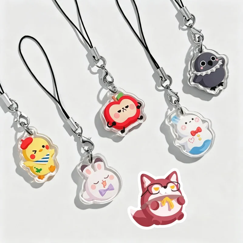 Love and Deepspace Phone Charm LADS Mascot Acrylic Pendant - Sylus Caleb Zayne Rafayel Xavier Kawaii Animal Figure Keychain