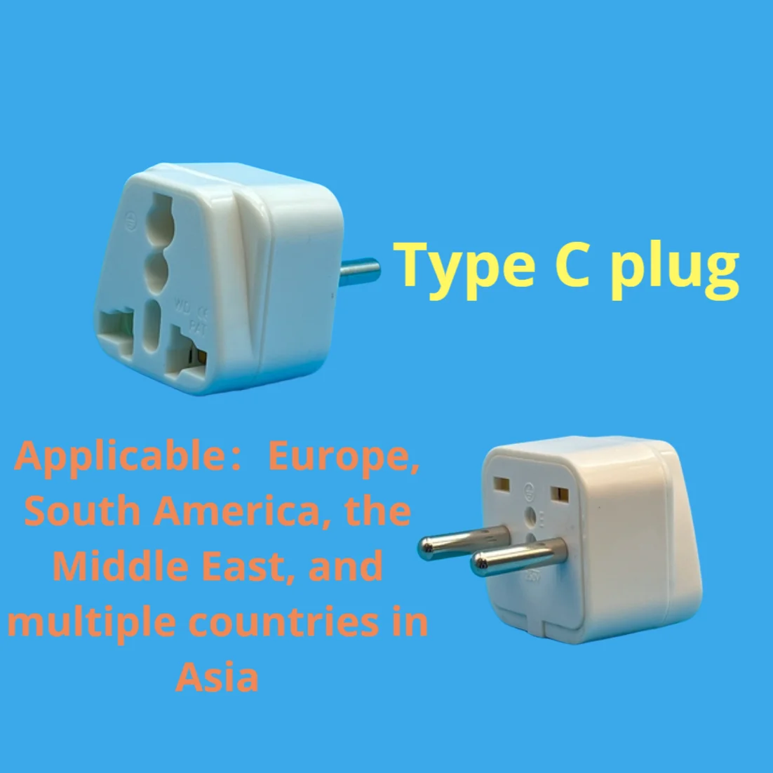 Enchufe de pared de 10 A con certificación CE, tipo enchufe UE, enchufe tipo C.